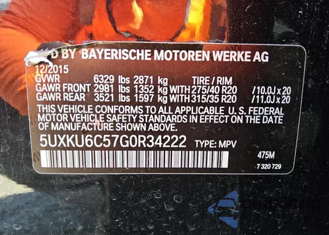 2016 BMW X6 xDrive50I z USA, uszkodzony, nr VIN 5UXKU6C57G0R34222